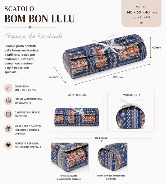 Pz 10 Scatolo Bom Bon Lulu                 mm 140x60x40