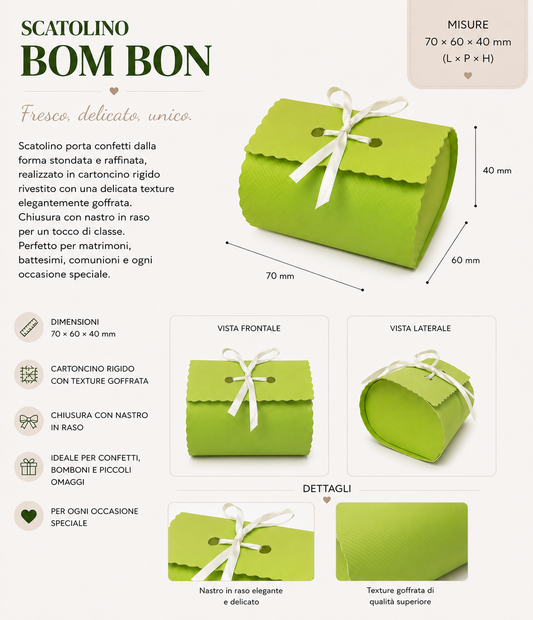 Pz 10 Scatolino Bom Bon verde mela