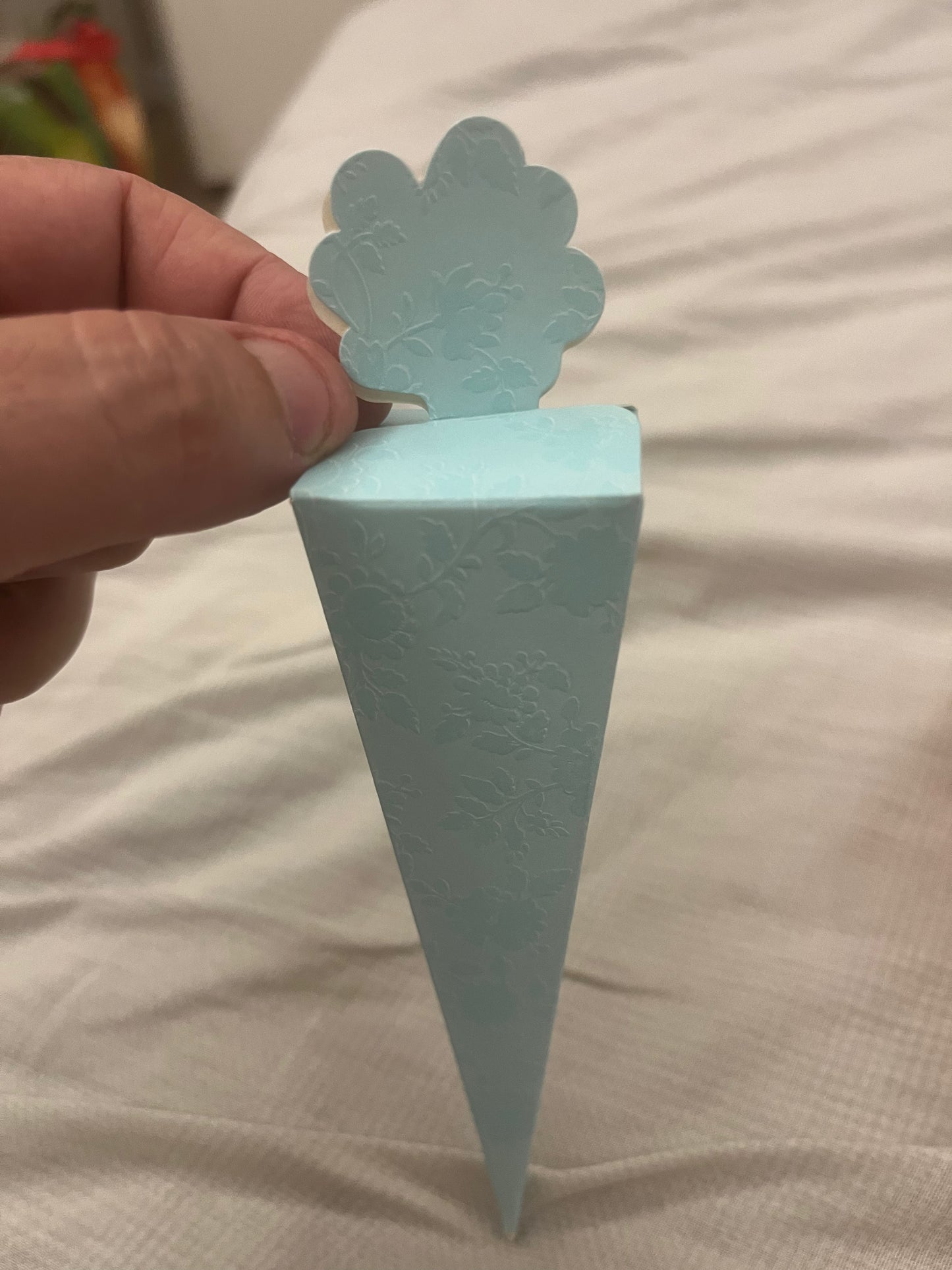 Pz 10 Cono con Fiore – rosa/celeste